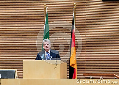 President Joachim Gauck delivers his speech Editorial Stock Photo